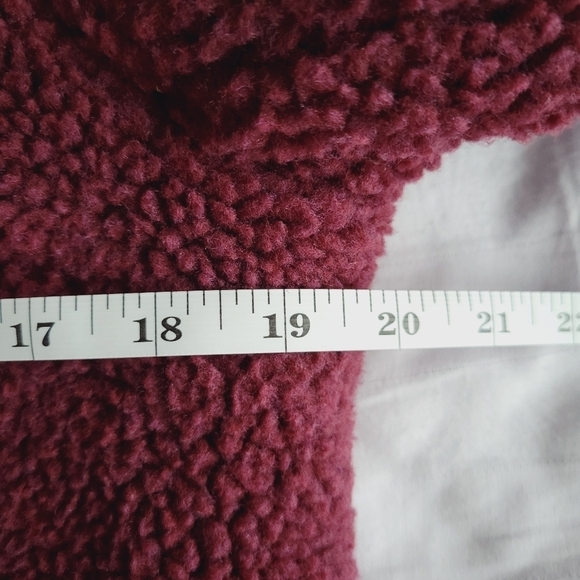 Boden Burgundy Elgin Borg Fleece Toggle Jacket - Picture 11 of 12